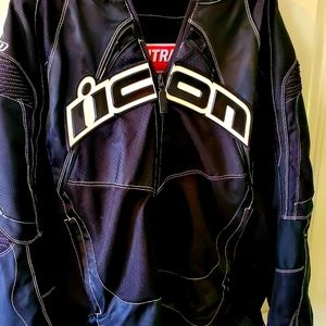 XL icon contra black bike  armor jacket